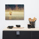Golden Mist on Waples Pond Rural Landscape Photo Canvas Wall Art Print, 16" X 20"