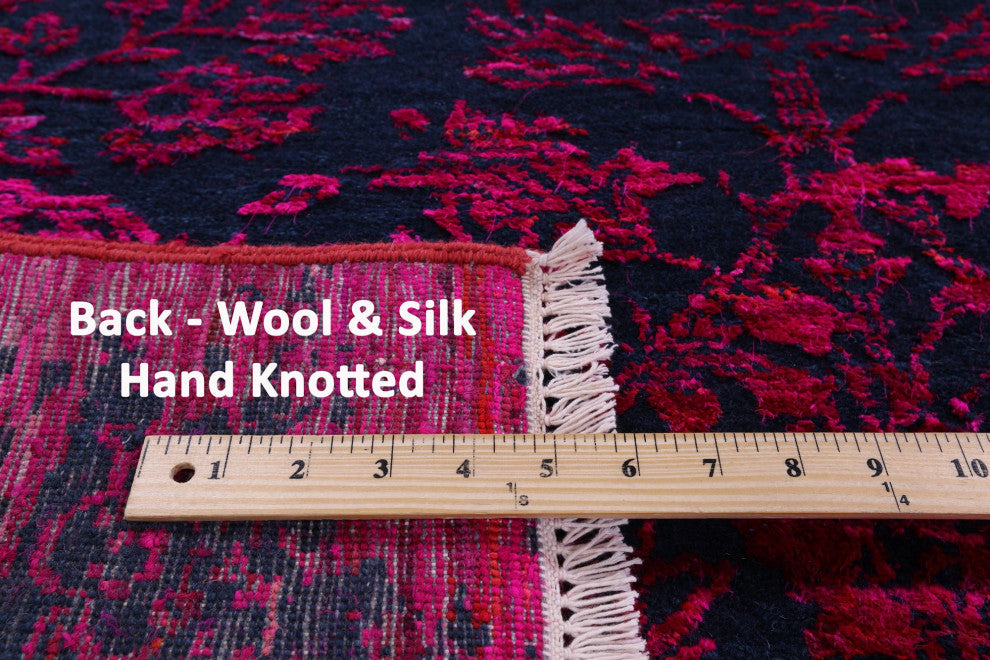 Handmade Modern Wool and Silk Rug 8' 0" X 9' 11" Q11845