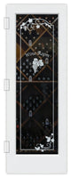 Wine Door - Grape Cluster Arched Border with Text - Primed - 32" x 96" -...