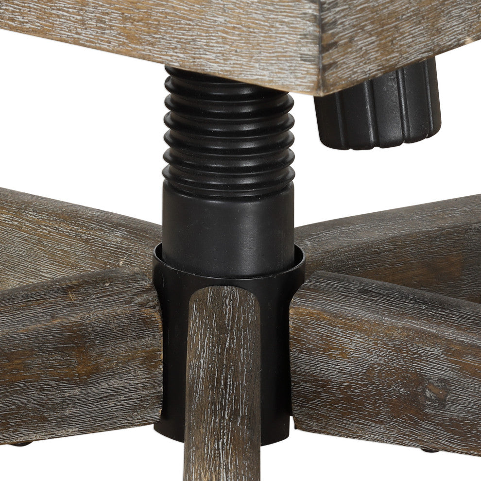 Uttermost Aidrian 22 x 39" Charcoal Desk Chair