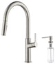 Fusion-T Single Handle Pull Down Sink Faucet With Soap Dispenser, Brushed Nickel