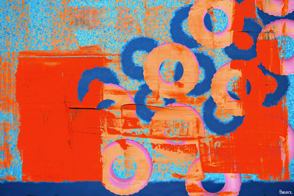 "Donuts In Motion" Painting Print on Wrapped Canvas, 36"x24"