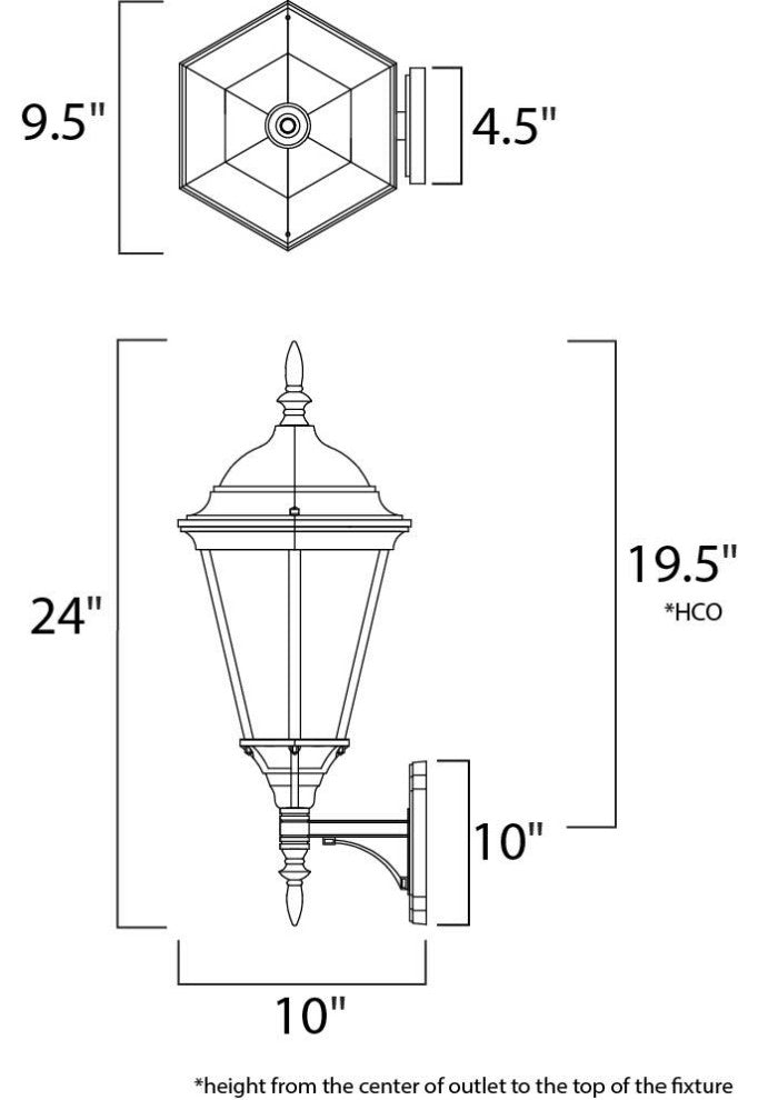 Maxim 1003 Westlake 24" 1 Light Wall Sconce - White / Clear Glass