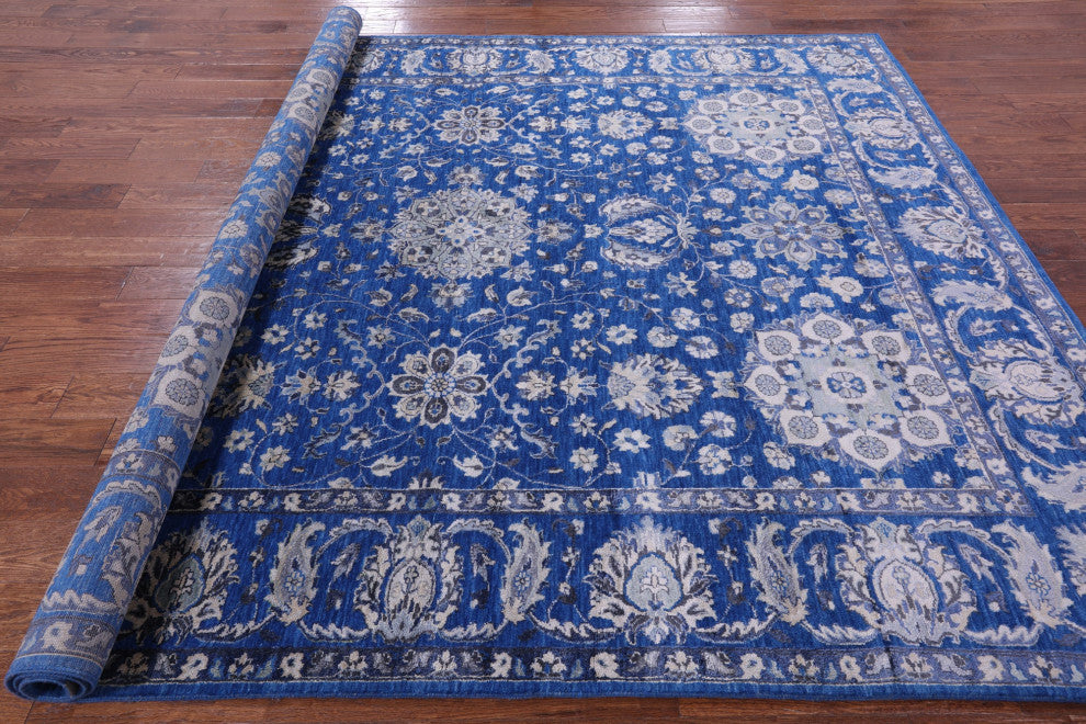 8' 1" X 9' 11" Persian Fine Serapi Handmade Wool & Silk Rug - Q13690