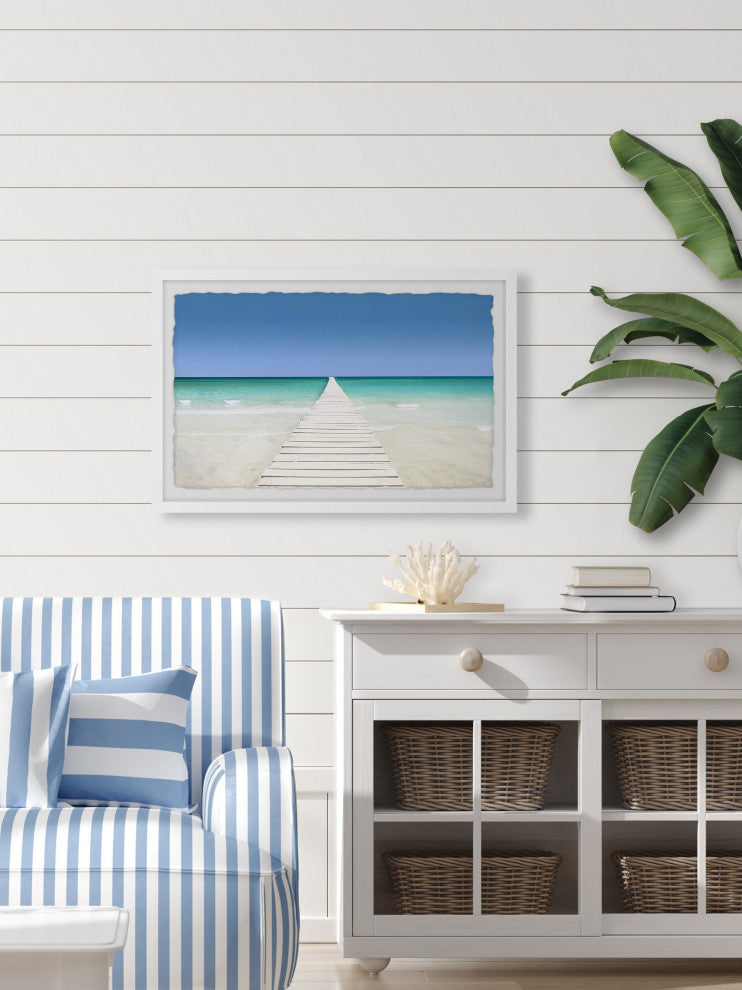 "Smell the Ocean Breeze" Framed Painting Print, 30x20