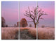 "Fairy Autumn Sunrise With Lonely Tree" Metal Wall Art, 3 Panels, 36"x28"