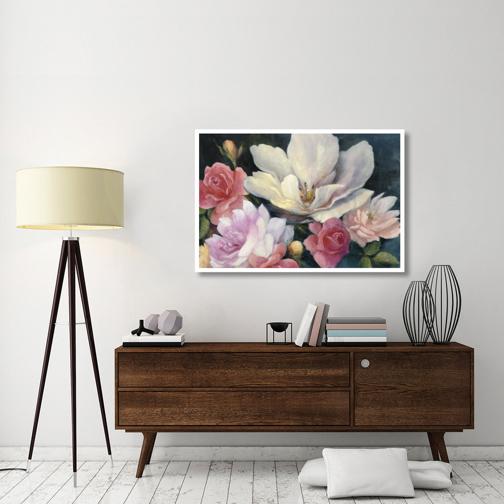 "Flemish Fantasy Rose Crop" Digital Paper Print by Julia Purinton, 50"x34"