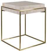 Uttermost Inda Modern Accent Table, Brushed Brass, 25100