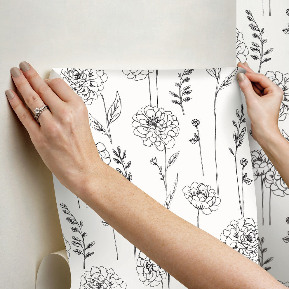 Black Maisey Peel & Stick Wallpaper