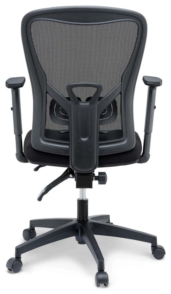 Computer Work Desk Chair, Fabric, Black, Modern, Home Business Office Furniture