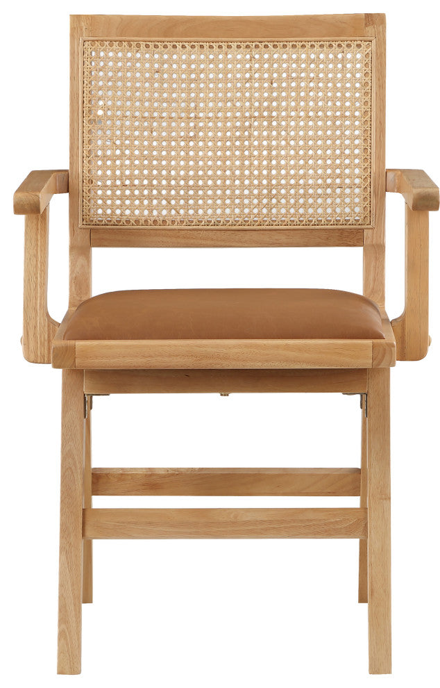 Abby Chair, Cognac, Natural Finish, Arm Chair