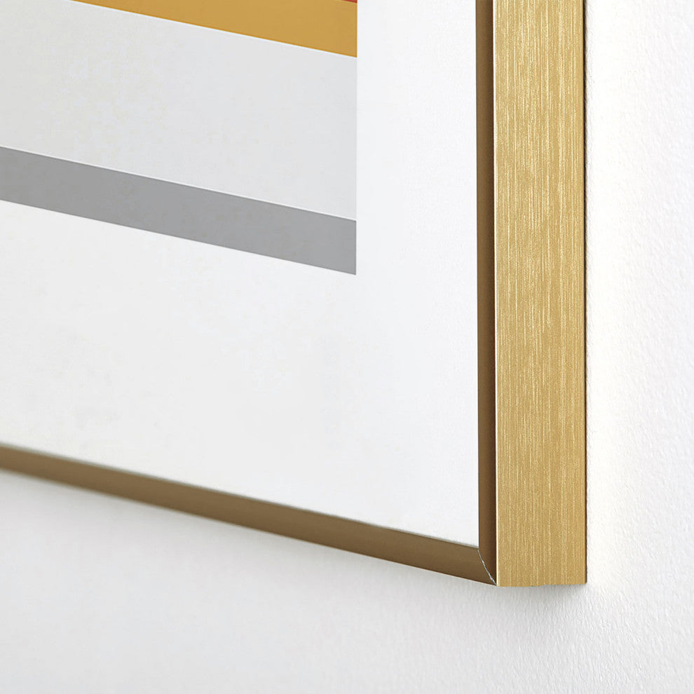 The Old Art Studio Abstract Geometric 09 Metal Framed Art Print