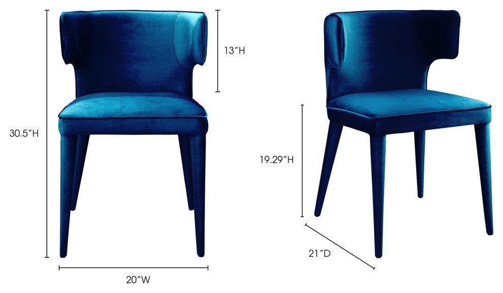 Art Deco Jennaya Dining Chair Teal - Blue
