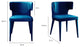 Art Deco Jennaya Dining Chair Teal - Blue