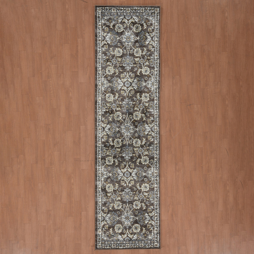 Jordan Bea Power-Loomed Polypropylene Area Rug, Brown, 2'7" X 10"