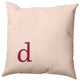 26"x26" Modern Monogram Decorative Throw Pillow, Cranberry