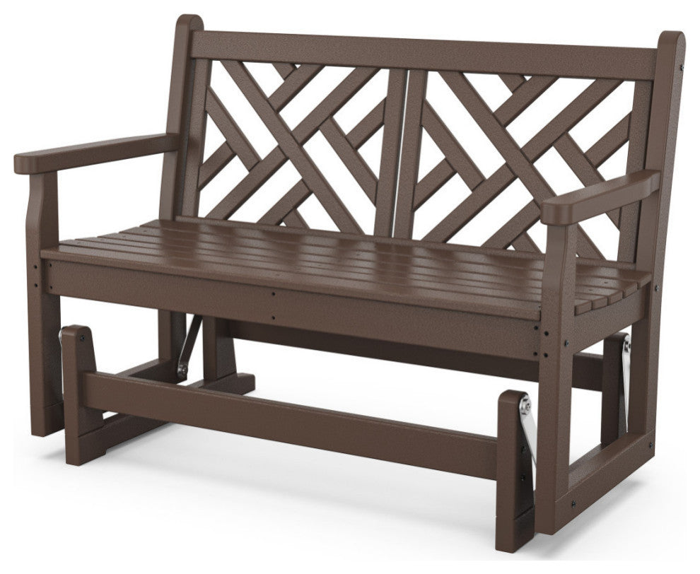 Polywood Chippendale Glider, Mahogany