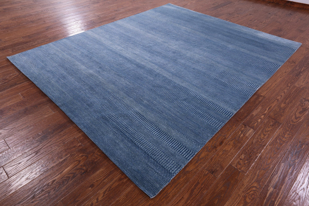 8' 2" X 10' 0" Savannah Grass Hand Knotted Wool and Silk Rug Q11433