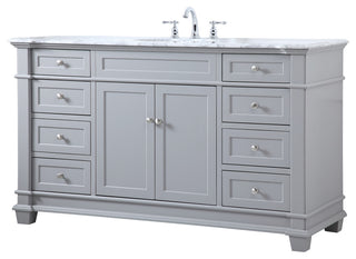 Weston Single Bathroom Vanity Set, Grey, 60