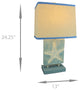 Blue and White Starfish Table Lamp With Linen Look Shade