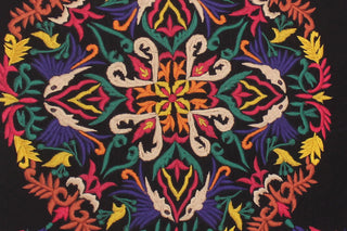 Rustic Quinlan Hand Embroidered Italian Velvet Pillow