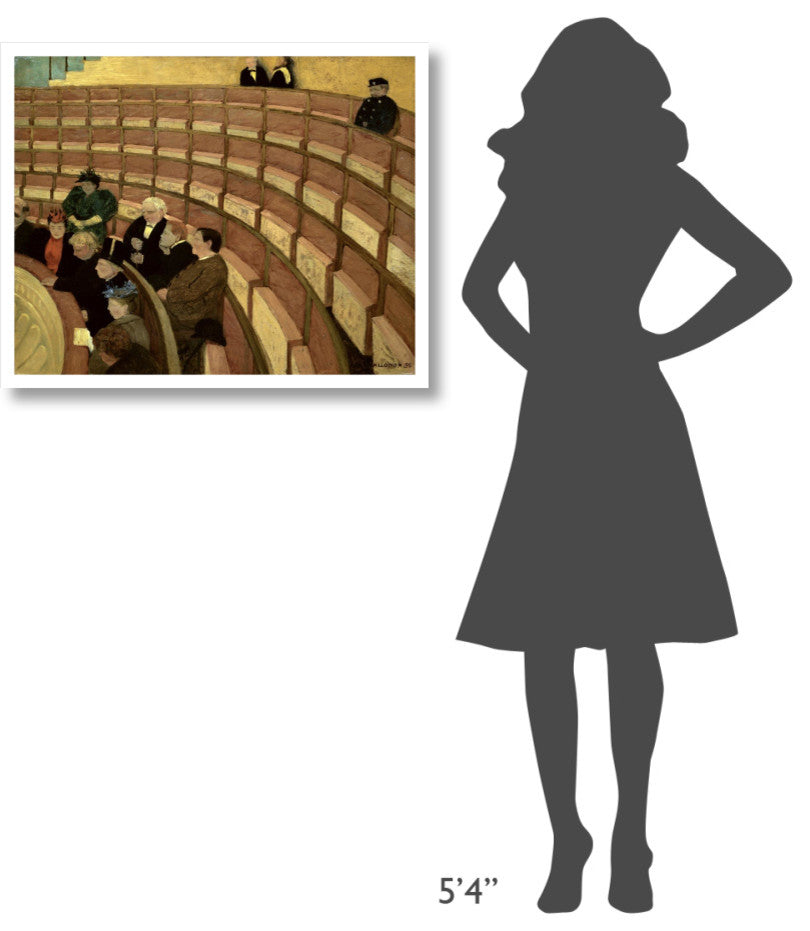 "Third Level at the Theatre in Chatelet" Print by Felix Vallotton, 32"x26"