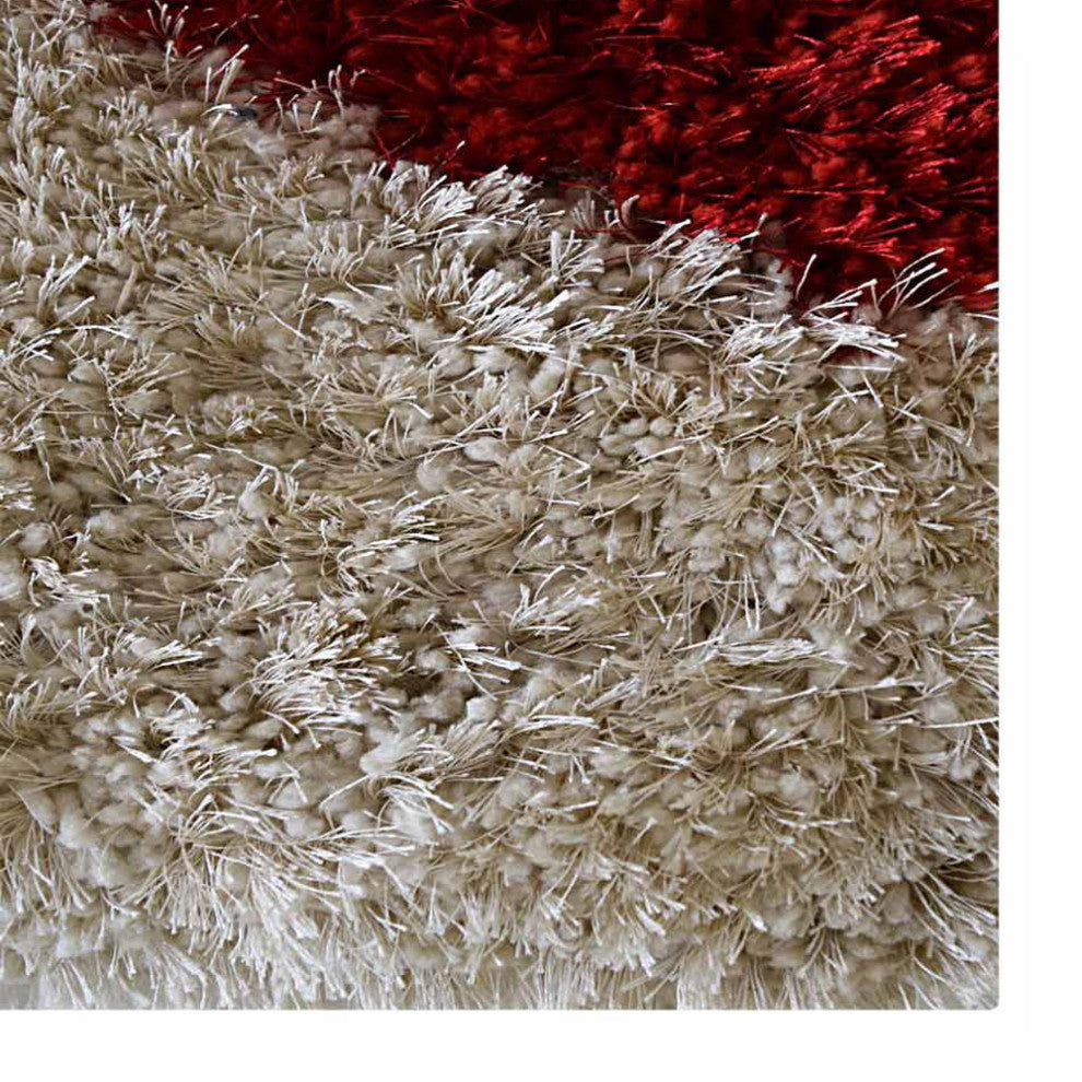 HAND TUFTED SHAG POLYESTER ECO-FRIENDLY AREA RUGS -Multicolor,Contemporary