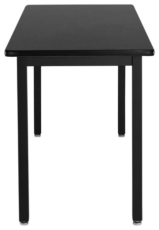 NPS Steel Fixed Height Science Lab Table, 24 X 60 X 30, HPL Top, Black