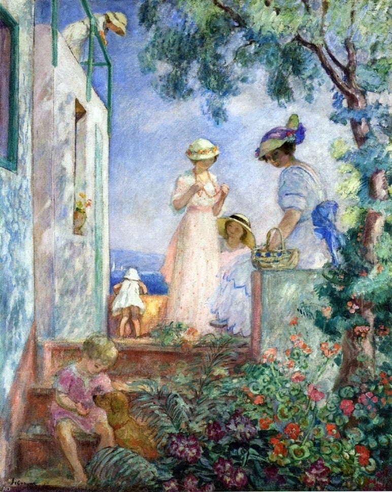 Henri Lebasque Girls on the Terrace- Sainte-Maxime Wall Decal