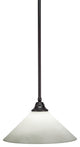 Stem Pendant, Hang Straight Swivel, Espresso, 16" White Muslin Glass