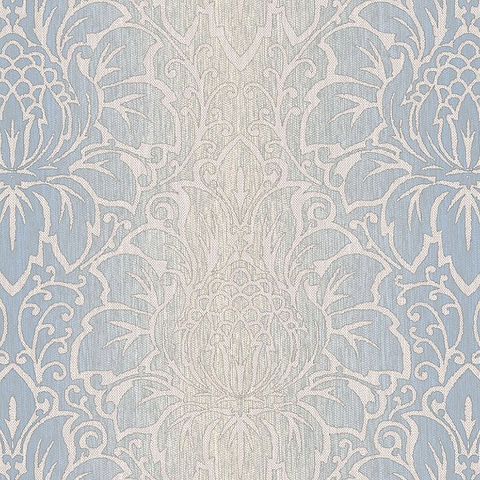 Texture Style 2, Modern Damask Faux Light Blue Wallpaper Sample
