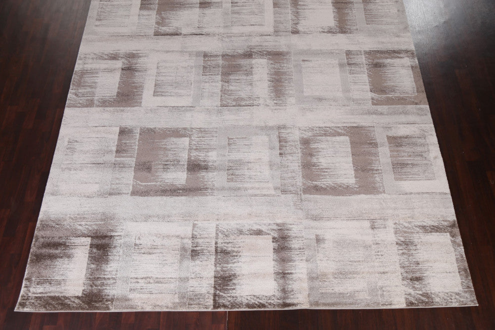 Geometric Transitional Oriental Turkish Rug Contemporary Carpet 10x10