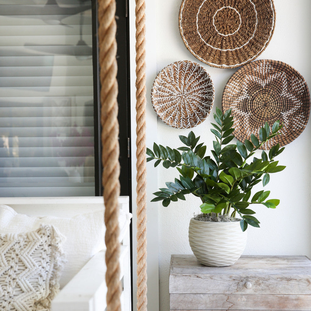 28in. Artificial Zamioculcas Plant with Decorative Planter