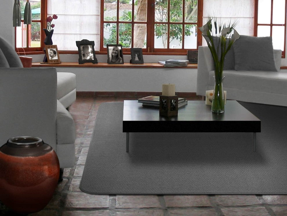 Skid-Resistant Area Rug Gray, 6'x6'