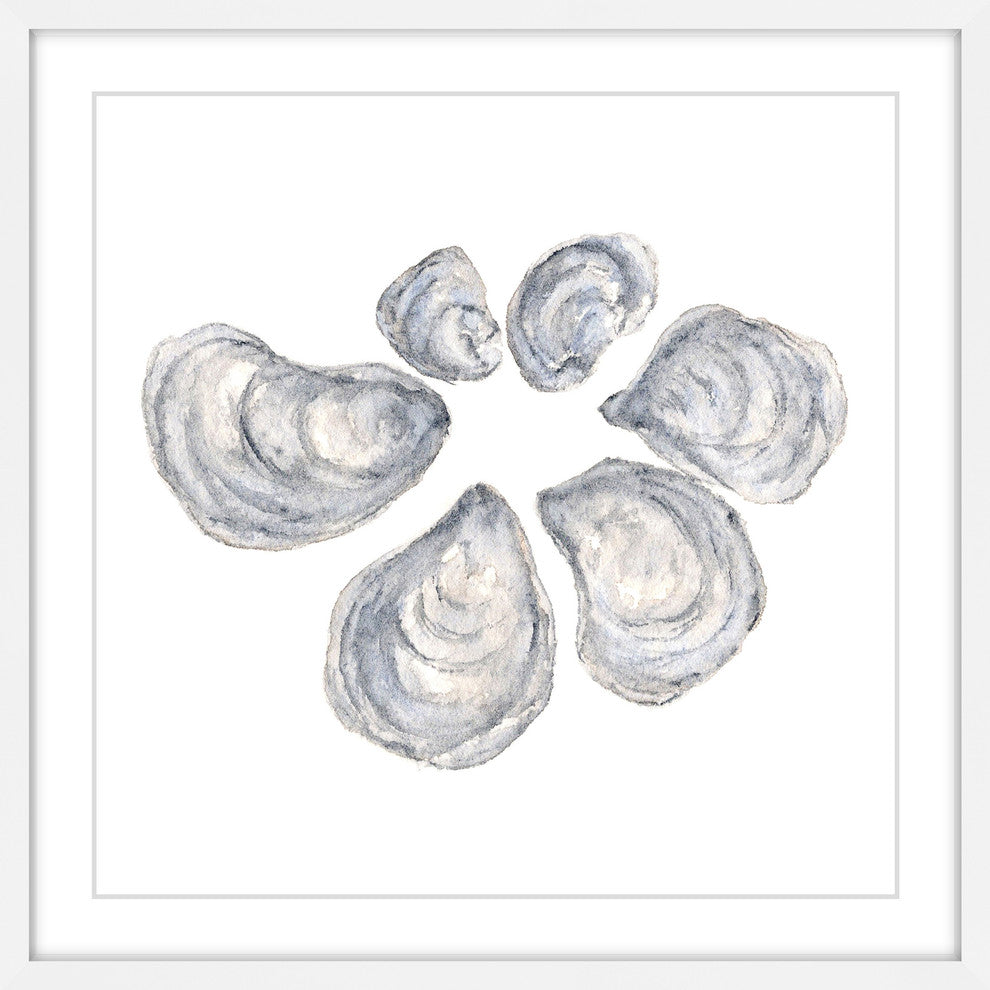 Marmont Hill, "Oysters" by Thimble Sparrow Framed Painting Print, 24x24