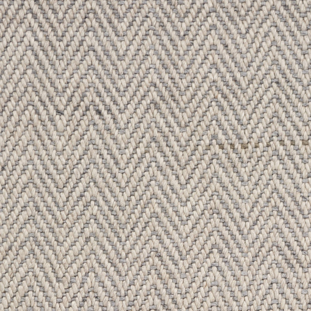 HomeRoots 5'x8' Oatmeal Beige Hand Woven Houndstooth Indoor Area Rug