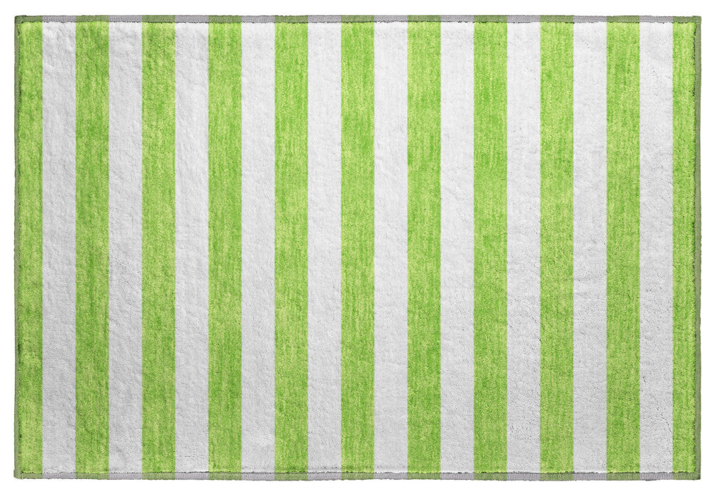 Premium Machine Washable Mayfield AMF528 Lime 1'8" x 2'6" Rug