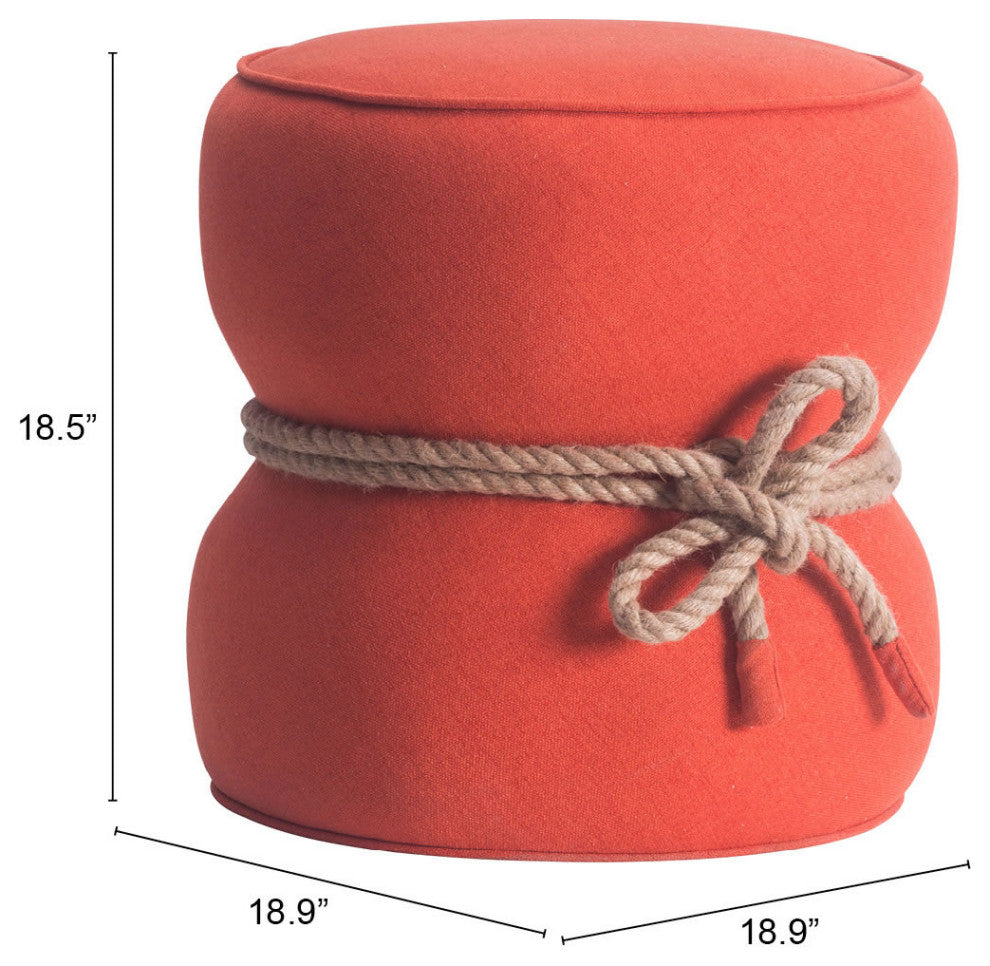 Tubby Ottoman Orange