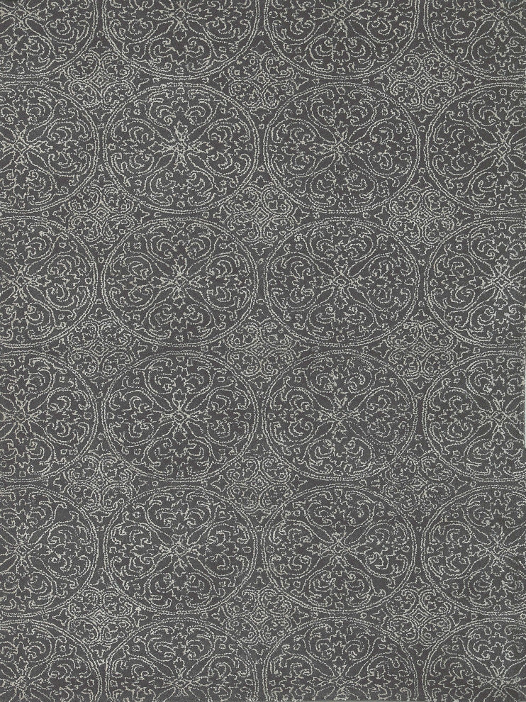 8" X11" X 0.5" Gray Wool Area Rug