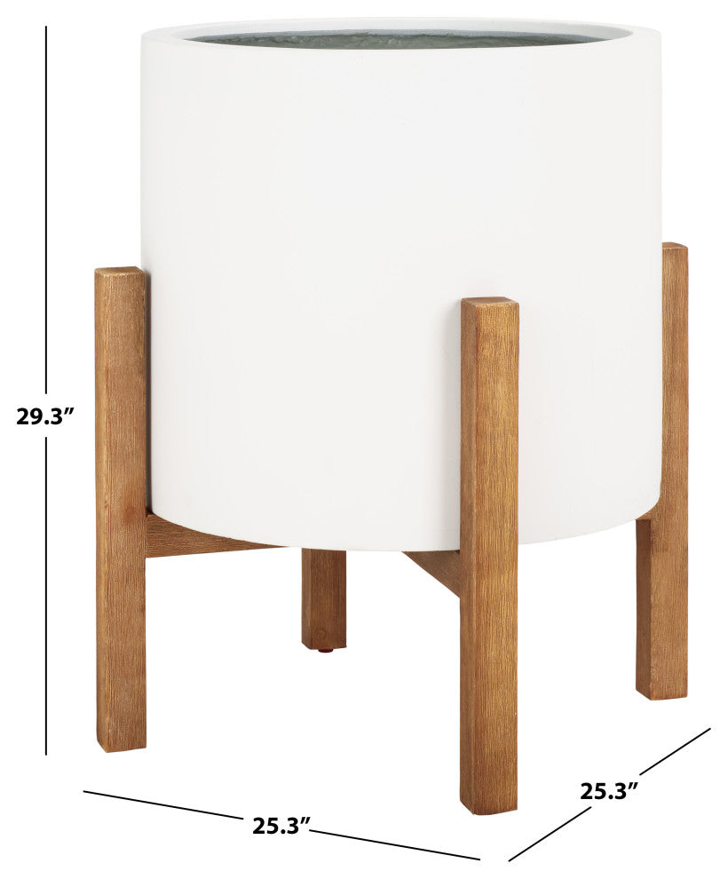 Safavieh Outdoor Loflen Planter, White