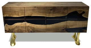 Deluxe Walnut Credenza, 70.9"