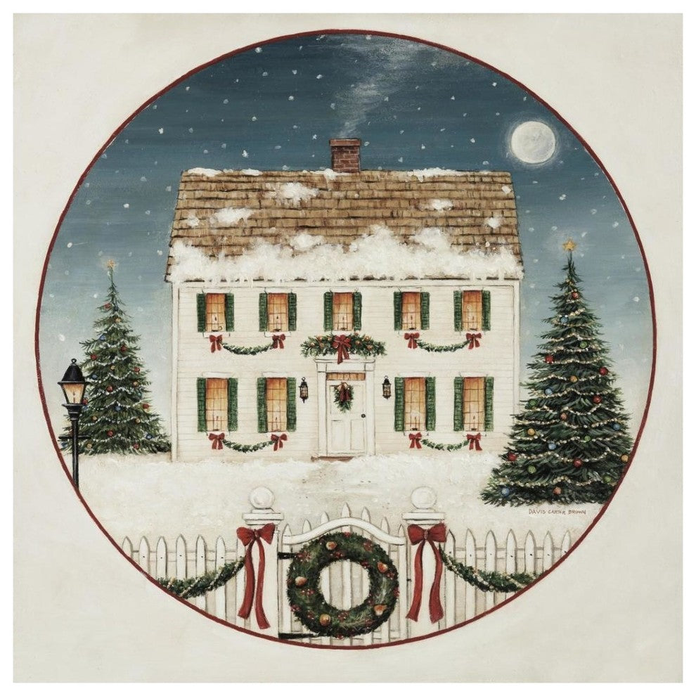 "Merry Lil House" Digital Paper Print by David Carter Brown, 38"x38"