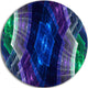 Blue And Green Fractal Flower Grid, Abstract Disc Metal Wall Art, 36"