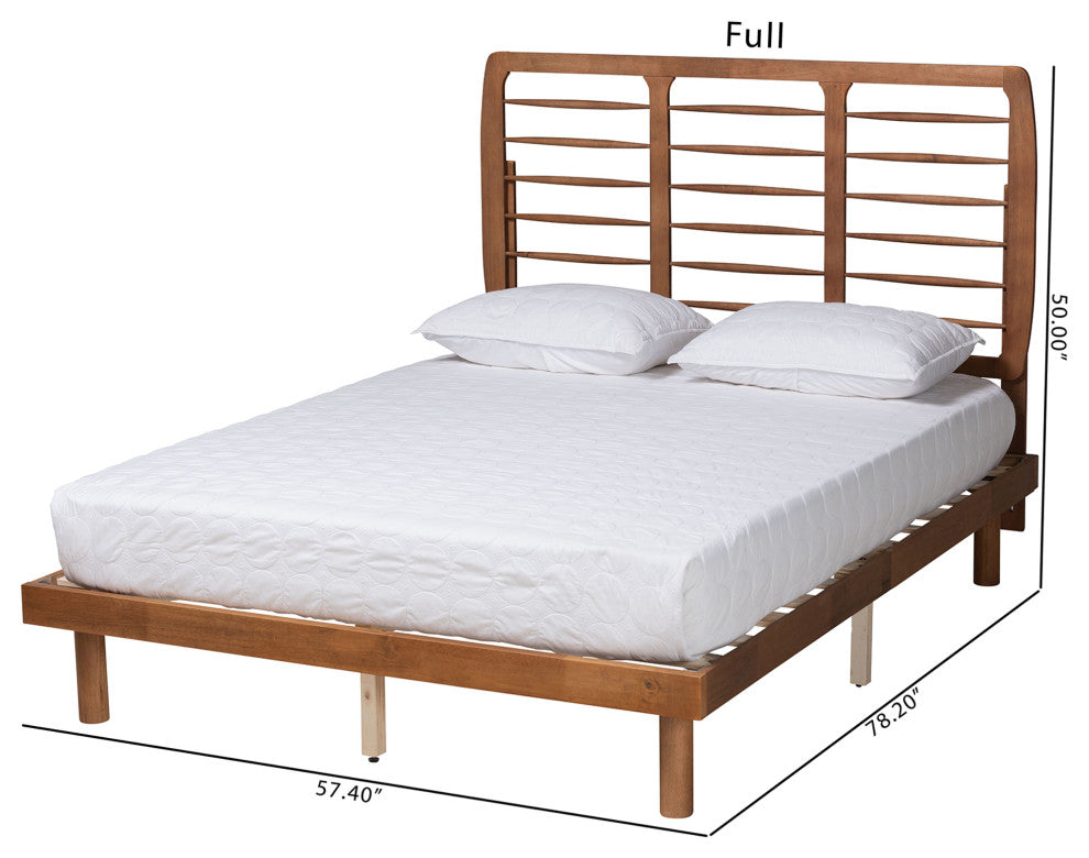 Micah Ash Walnut Platform Bed, Full