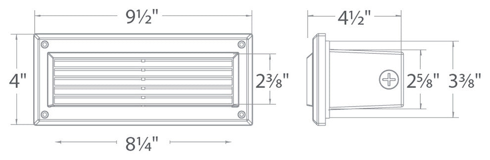 Endurance Louvered LED Brick Light, Architectural Graphite
