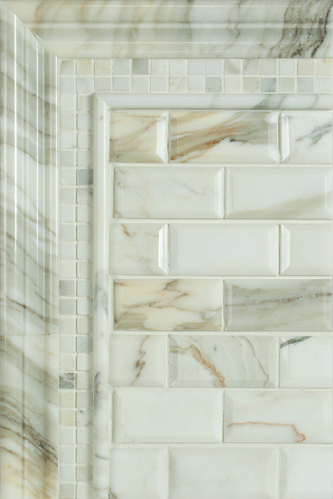 Calacatta Gold Italian Calcutta Marble Honed Crown Mercer Molding Trim