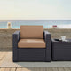 Biscayne Armchair With Mist Cushions, Cushions: Mocha