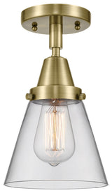 Innovations Lighting 447-1C-AB-G62 Small Cone 1 Light 6.25" Flush Mount