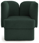 Marcel Boucle Fabric Upholstered Chair, Green