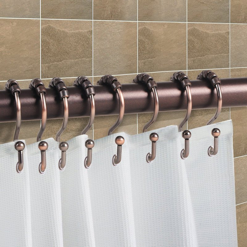 Utopia Alley Double Roller Shower Hook, Black, Oil Rubbed Bronze